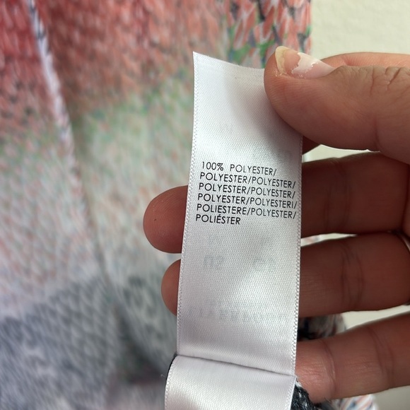 Liverpool Ombre SnakeSkin Print Sleeveless Top Tie Front tassel Blouse size M - Picture 5 of 10